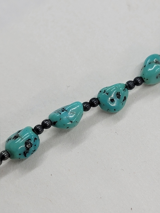 Turqoise Necklace With Large Chunk Turquiose Drop Artisian - Picture 9 of 10